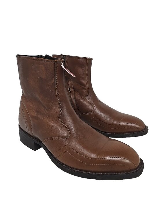 Laredo Other - Laredo Men's Side Zip Ankle Cowboy Western Boot Leather Brown Size 9D